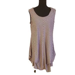 Neon Budda Womens Sleeveless Handkerchief Hem Summertime Dress Small